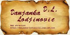 Damjanka Lođinović vizit kartica